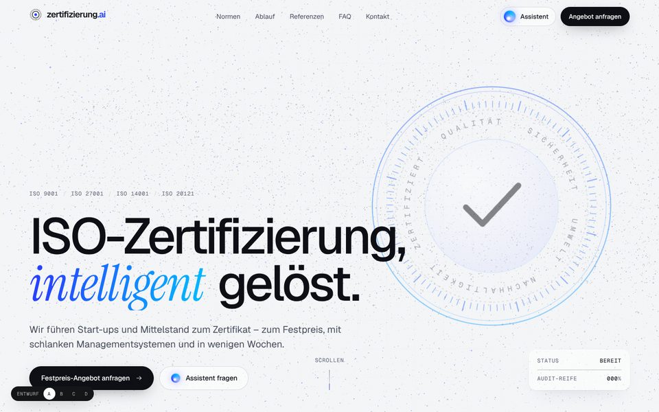 Startbereich von Entwurf A